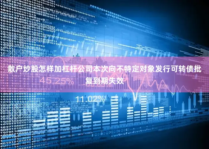 散户炒股怎样加杠杆公司本次向不特定对象发行可转债批复到期失效